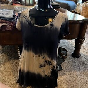 Say What? Black and Cream Short Sleeve Tee